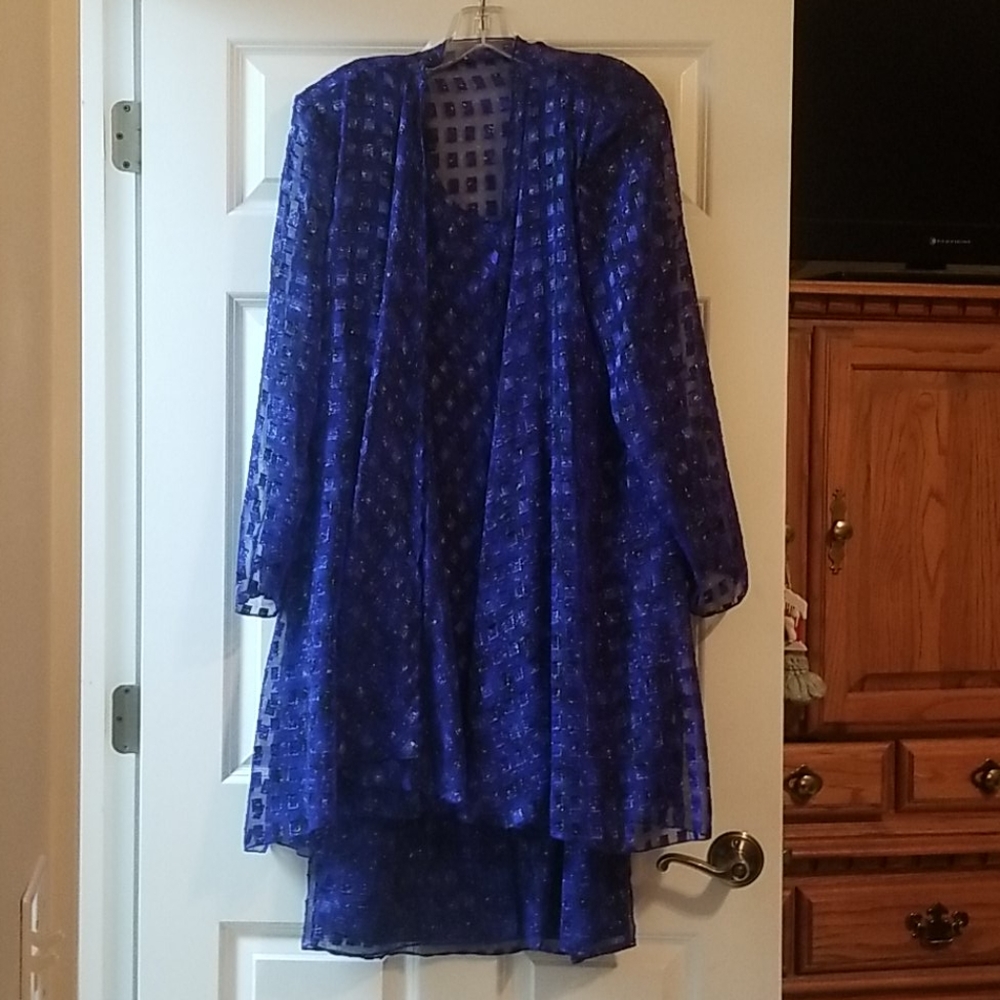Vintage Patra blue dress with cover wrap